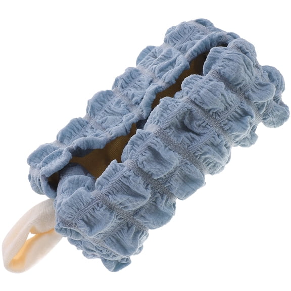 KAKOWELY 1Pack Tissue Box Blue Plush 7.07X5.50X1.57in For Home And Office