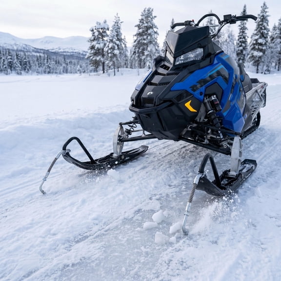 KAKOWELY 1Pair Steel Snowmobile Ice Scratchers Rail Mounted Efficient Ice Removal on Slide Rails Plated Silver