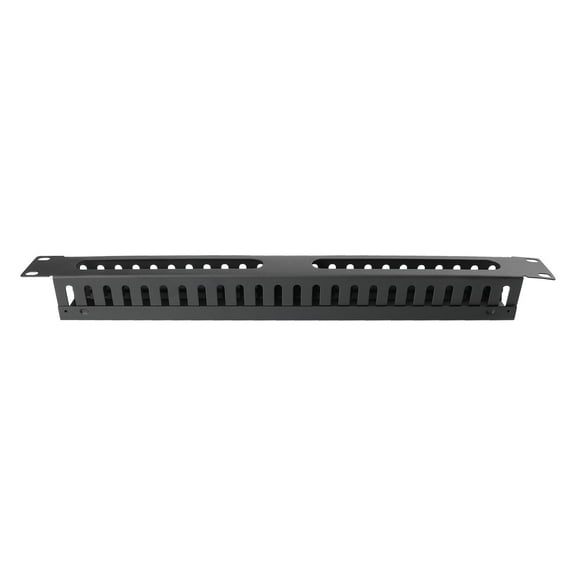KAKOWELY 1Pc Black Cable Management Organizer Rack with Smooth Edges for Network and Server Cable Setup
