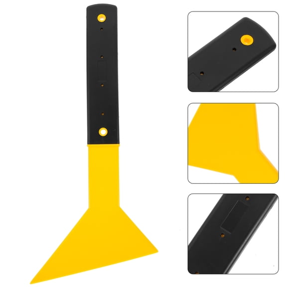 KAKOWELY 1Pc Car Film Triangle Scraper Long Handle Plastic Tool for Vehicle Film