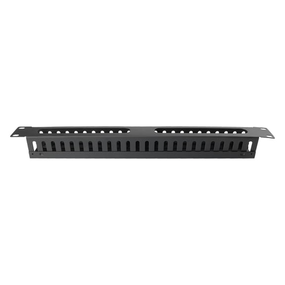 KAKOWELY 1Pc Smooth Edge Black Metal Cable Organizer Rack for Server Rack Wire Management
