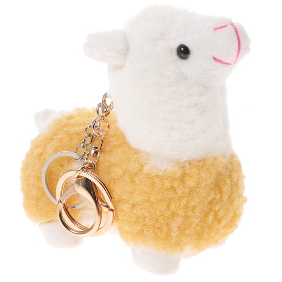KAKOWELY Cute Keyring Stuffed Animal Pendant Alpaca 1Set 6.1X4.7X2.2in