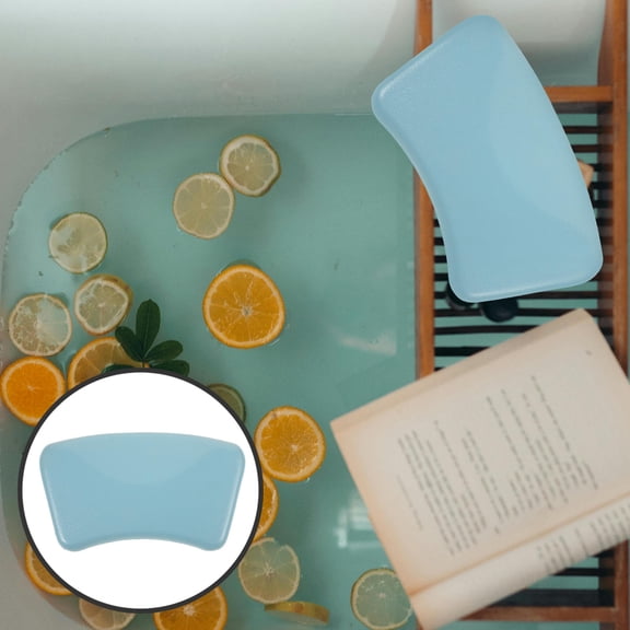 KAKOWELY 1Pcs Bathtub Pillow with Suction Cup Structure Sky-Blue Comfortable Shape Head Rest Neck Support Relaxation