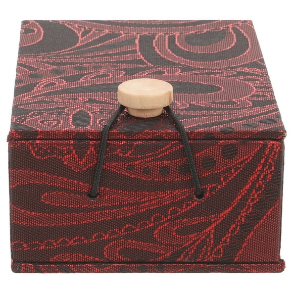 KAKOWELY 1Pcs Brown Vintage Style Plastic Linen Cloth present Box for Women Home Users Retail Stores 4.13x2.95x1.77in