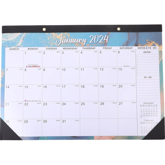 KAKOWELY 1Pcs Daily Use Calendar for Office with PVC Material 17X12 Inches