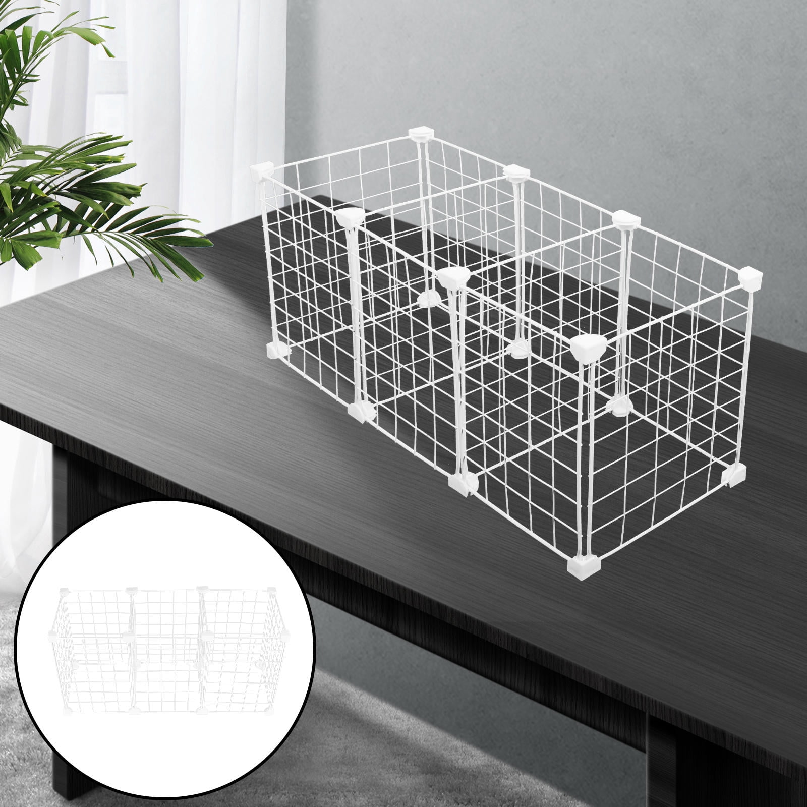 KAKOWELY 1Pcs Fridge Shelf Dividers White Grid Iron Plastic Organizing Home Use