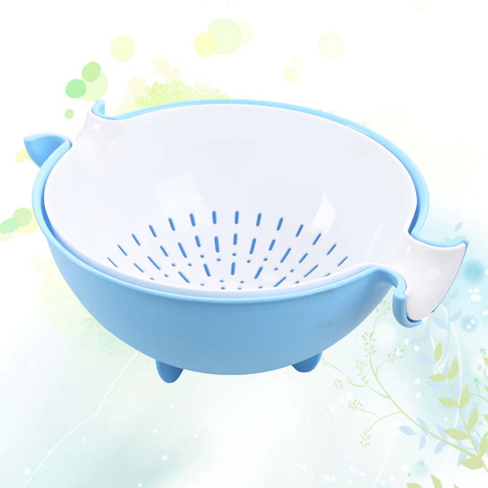 KAKOWELY 1Pcs Fruit Strainer Colanders Sky Blue 30x25x12cm Plastic for ...