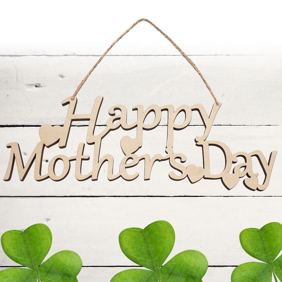 KAKOWELY 1Pcs Mothers Day Home Decorations Rectangular Sign Happy Party Supplies