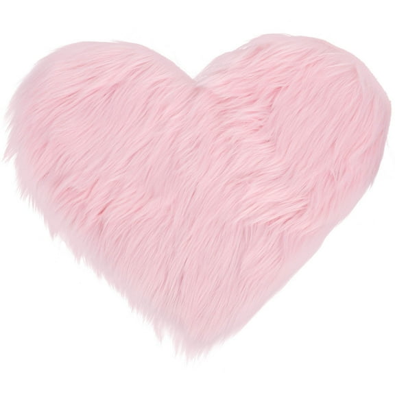 KAKOWELY 1Pcs Pink Heart Shaped Floor Mat Acrylic Polyester Anti Slip Pressure Relief For Bedrooms Living Rooms