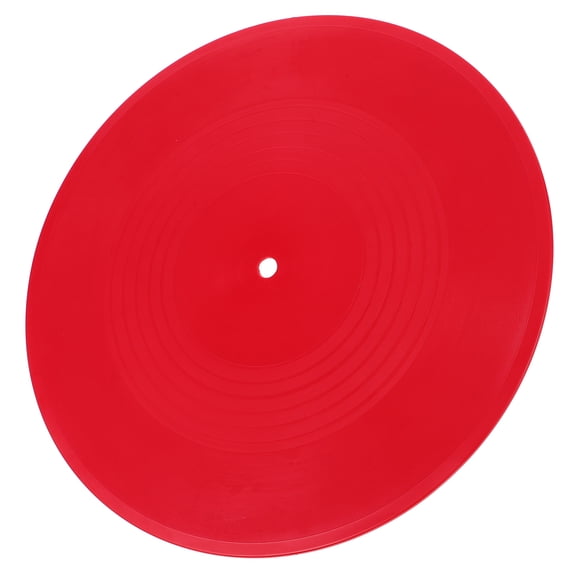 KAKOWELY 1Pcs Red Vinyl Record Wall Art Plastic For Bar Coffee Shop Home Decoration