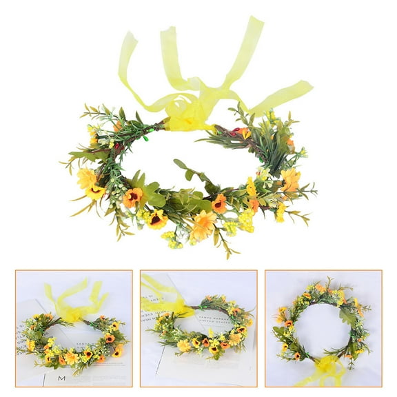 KAKOWELY 1Pcs Simple Garland Headband for Girls Festivals and Wedding Decorations