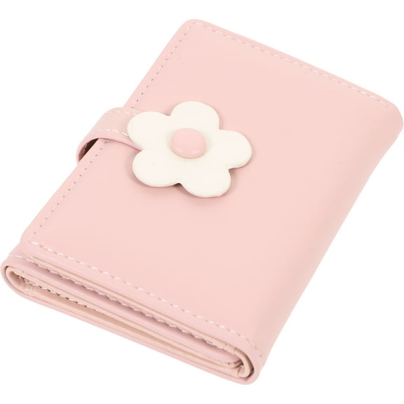 KAKOWELY 1Pcs Small Women Wallet In Pink Pu Leather Folded Style With Multiple Compartments For Cards And Coins