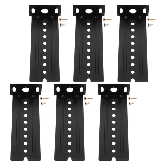 KAKOWELY 1Set Bottom Mount Keyboard Slide Bracket Black Metal for Quiet Drawer Movement