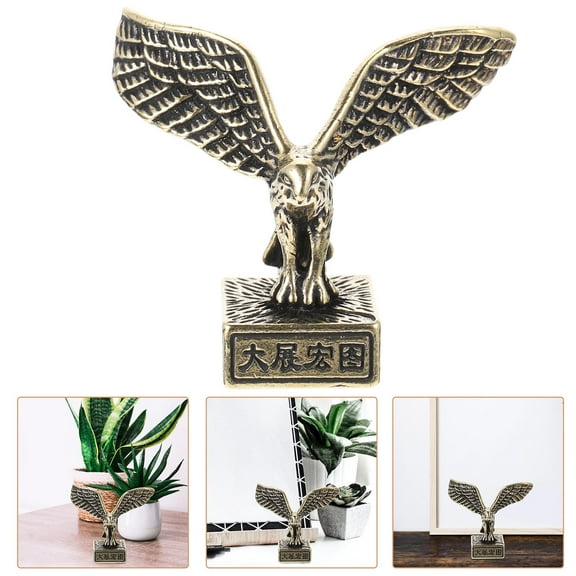 KAKOWELY 1Set Brass Craft Statue Eagle Shape All Match Style For present Giving