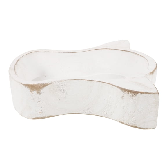 KAKOWELY 1Set Cow Head Shaped Wood Plate for Nuts Serving Dishes Home Decoration Classic Style 7.74X7.62X1.89In