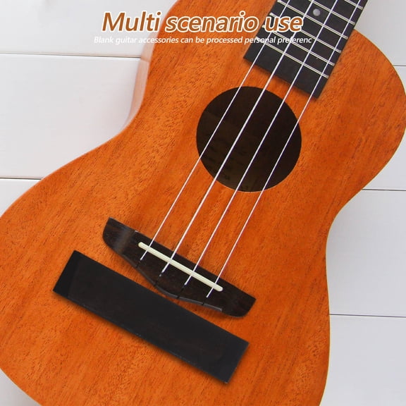 KAKOWELY 1Set Ebony Black Rectangular Block Guitar Bridge Replacement for Acoustic Guitar Crafting
