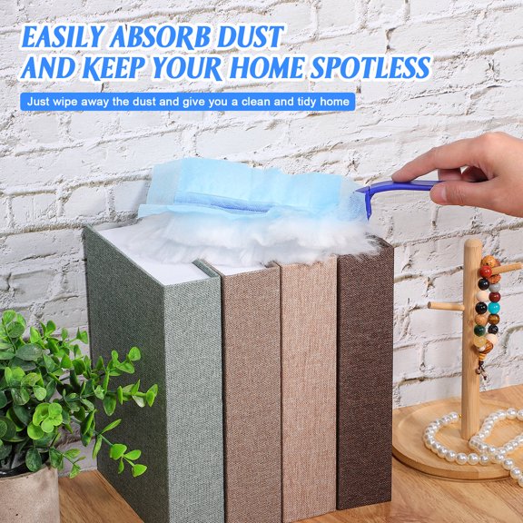KAKOWELY 1Set Ergonomic Grip Duster with Refills for Dust Removal on Fans and Windows