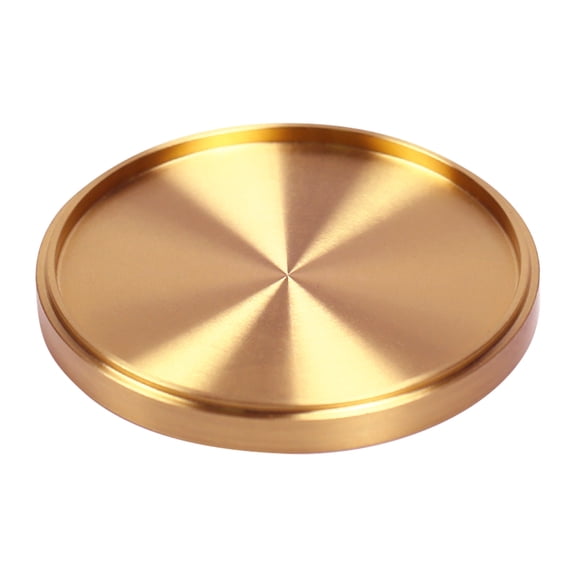 KAKOWELY 1Set Golden Square Pure Copper Coasters for Housewarming present Cup Mat