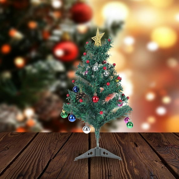 KAKOWELY 1Set Green Plastic Christmas Tree Traditional Holiday Planter Decorations 11.8x7.9x11.8in