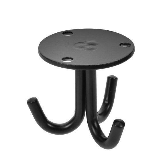 KAKOWELY 1Set Hanging Ceiling Hook Sleek Design Black Stainless Steel For Home And Office Users