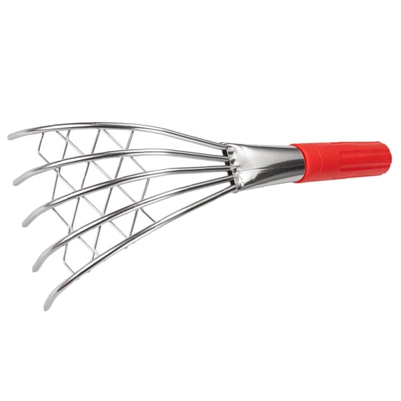 KAKOWELY 1Set Silver Metal Beach Claw Rake Treasure Digging Tools Suitable for Tide Hunting and Planting