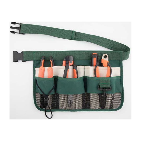 KAKOWELY Garden Tool Organizer Waist Bag Set, Green Outdoor Work Belt for Carrying Hand Tools