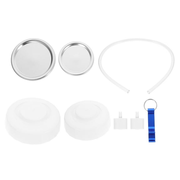 KAKOWELY 1Set White Glass Jar Sealer Device Manual Vacuum Sealing Tool for Screw Lid Storage