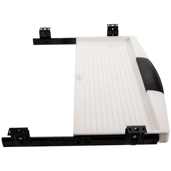 KAKOWELY 1Set White Keyboard Stand Slide Pull Out with Side Mount and Comfortable Ergonomic Design