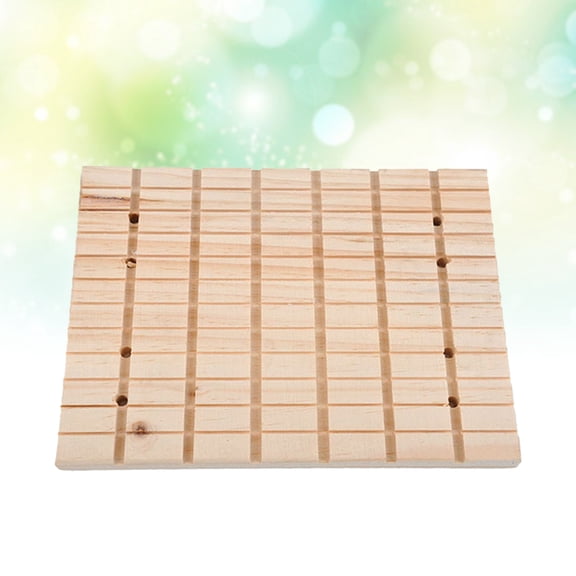 KAKOWELY 1Set Wood Hamster Chew Toys for Pet Owners Square 10.6*0.6*7.9in