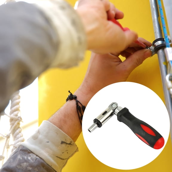 KAKOWELY 2 Pcs Snap Ratcheting Screwdriver Steel Hexagon Adjustable Angle for Home Repair