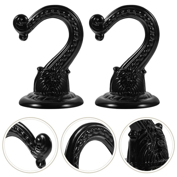 KAKOWELY 2 Sets Heavy Duty Metal Ceiling Hooks for Hanging Items, Easy to Install Zinc-Plated Hardware