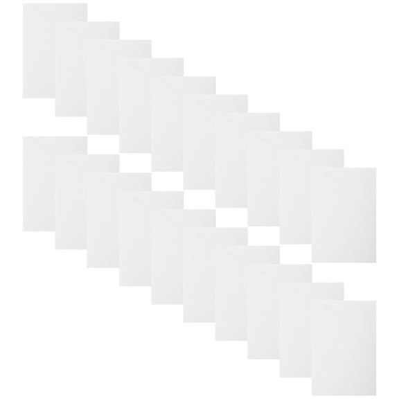 KAKOWELY 20Pcs Blank Release Paper for Painting Accessories White Rectangular Prevent Stickiness for Art Projects