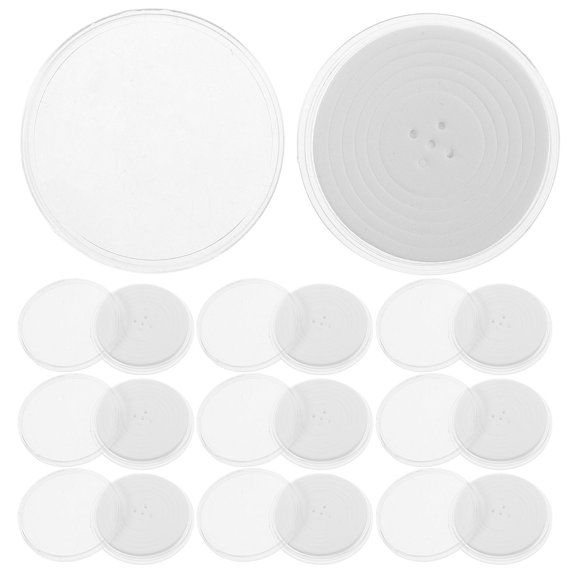 KAKOWELY 20Pcs Coin Storage Container Transparent with Adjustable Padding for Collector Use