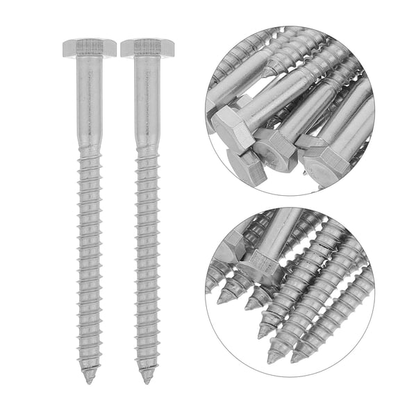 KAKOWELY 20Pcs Corrosion Resistant Hex Head Stainless Steel Wood Screws for Marine Grade Applications