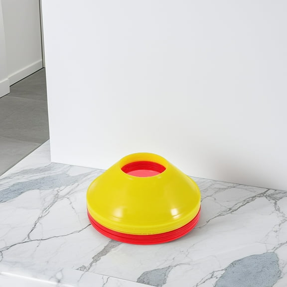 KAKOWELY 20Pcs PE Training Cones for Agility Drills Speed Training in Red and Yellow 5.1x5.1x1.6in