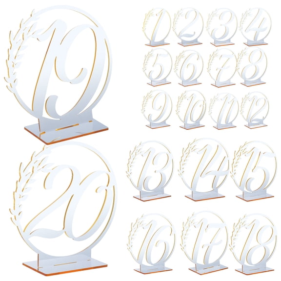 KAKOWELY 20 Pieces Acrylic Table Numbers for Wedding, Party, Reception, and Elegant Decoration Set