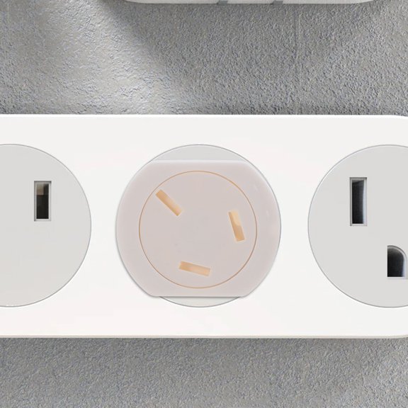 KAKOWELY 20pcs Safety Socket Cover Adhesive Self Closing Abs Outlet Protector