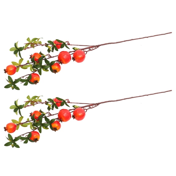 KAKOWELY 2Pcs Artificial Pomegranate Branches Red 82X5CM for Wedding and Holiday Decor