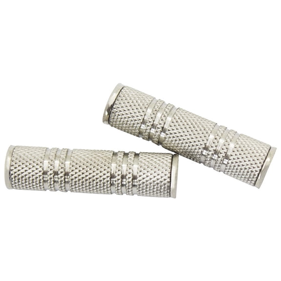 KAKOWELY Audio Mic Cable Adapters Metal Nickel Plated Surface 2Pcs 1.4x0.4in