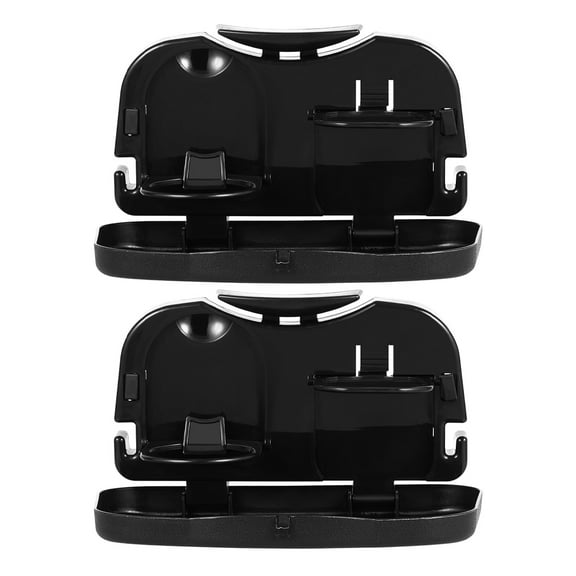 KAKOWELY 2Pcs Car Seat Travel Tray Portable Rectangular Plastic for Outdoor Picnics 9.82X6.29X5.89In