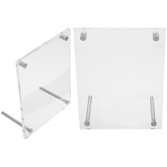 KAKOWELY 2Pcs Clear Acrylic Photo Frame Tabletop Picture Holder for Authorization and Awards
