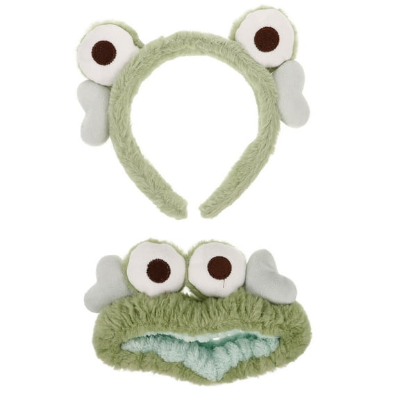 KAKOWELY Funny Hair Hoop Frog Headband 2Pcs 7.3X6.7X1.4In