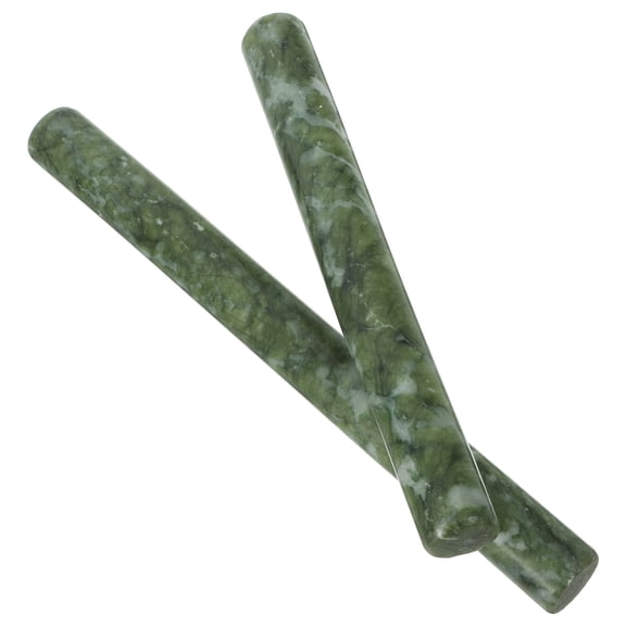 KAKOWELY 2Pcs Kitchen Rolling Rod Green Nonstick French Rolling Pin for Dumpling Wrappers