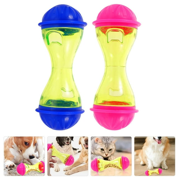 KAKOWELY 2Pcs Pink Puppy Interactive Toys for Slow Feeding and Indoor .8x4.3in