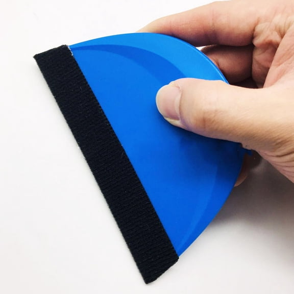 KAKOWELY 2Pcs Plastic Squeegee for Car Vinyl Wrapping Tool with Felt Edge Sky Blue Durable Design