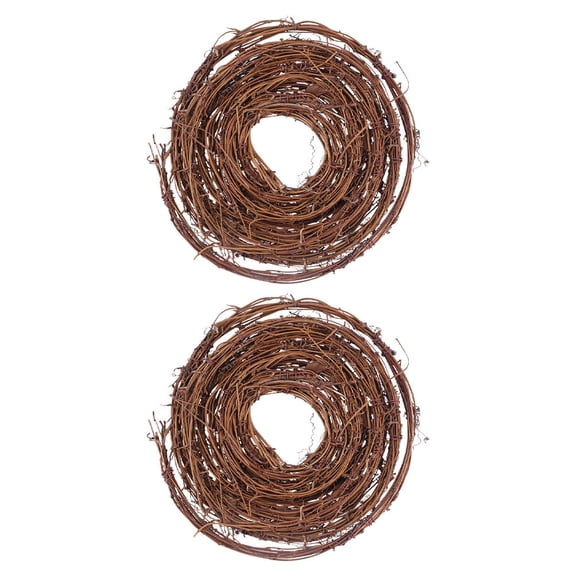 KAKOWELY 2Pcs Rattan Wreath Twig Shape for Craft Enthusiasts and Families Home Decor