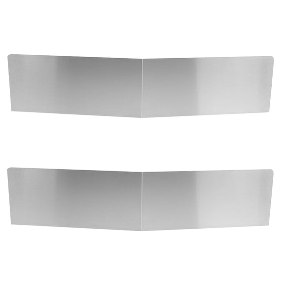 KAKOWELY 2Pcs Roof Corner Rain Diverter Plated Silver Iron Gutter Guards Prevent Overflow Splashing
