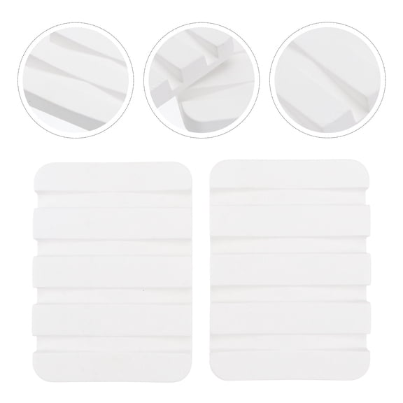 KAKOWELY 2Pcs Soap Box Liner and Quick Dry Soap Mat with Natural Diatomite Material