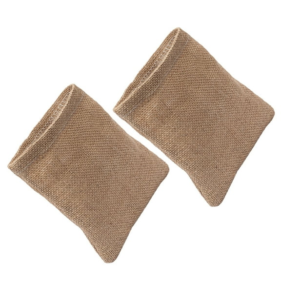 KAKOWELY 2Pcs Storage Gunny Bag Linen Bags for Adults 15X10X10cm Coffee Color