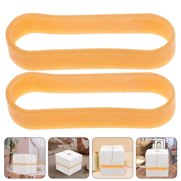 KAKOWELY 2Pcs Stretch Pottery Mold Rubber Rings for Binding Clay Tools with Durable Rubber Material
